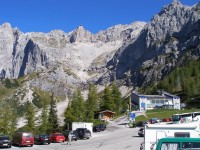 Dachstein od Ramsau-parkoviště